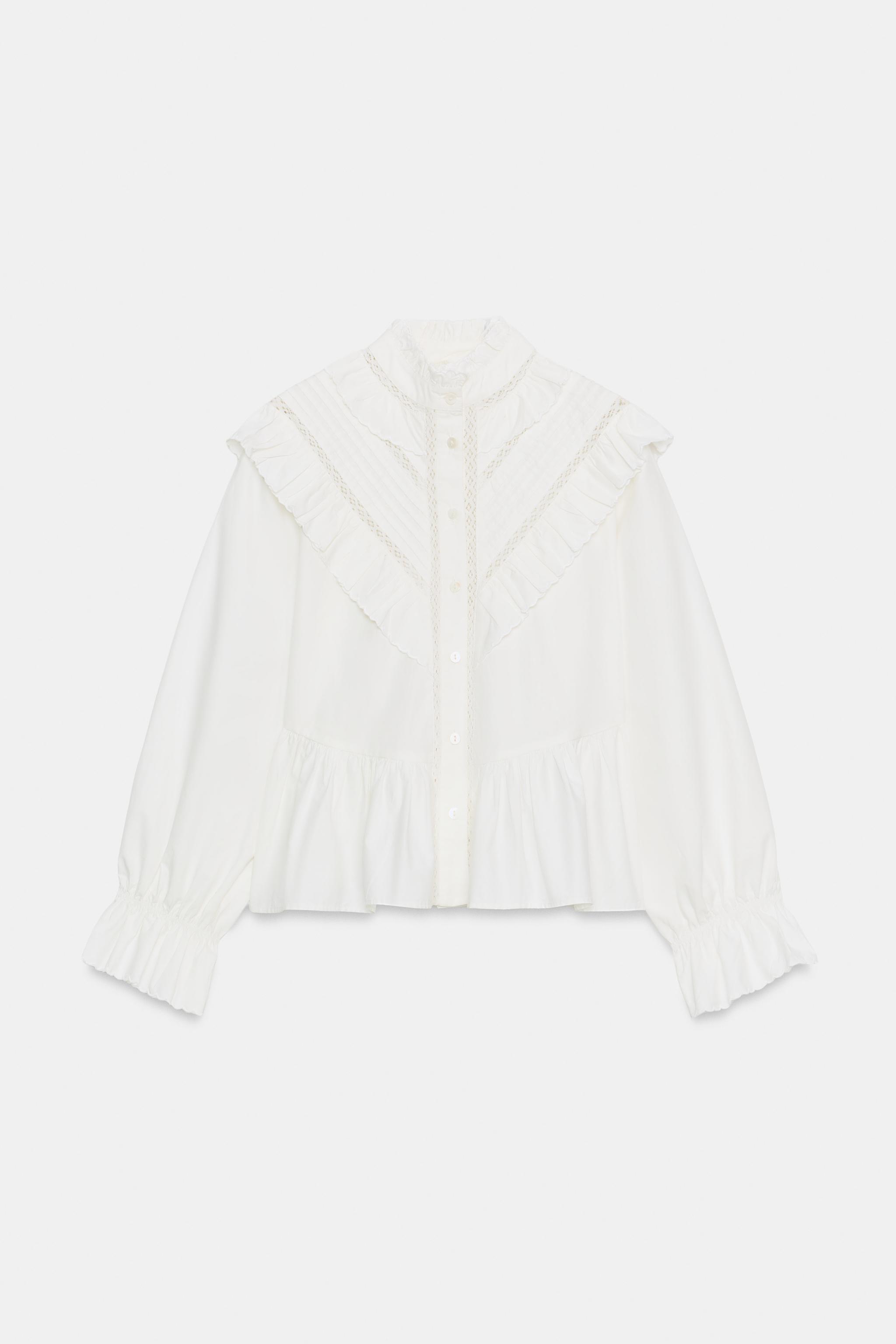BLOUSE ROMANTIQUE À VOLANTS